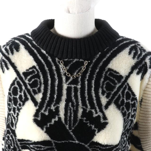 未使用品★LOUIS VUITTON ルイヴィトン 21AW カシミヤ混 フォルナセッティ ボウジャカード スリーブレス ニットベスト XS ハンガー付_3