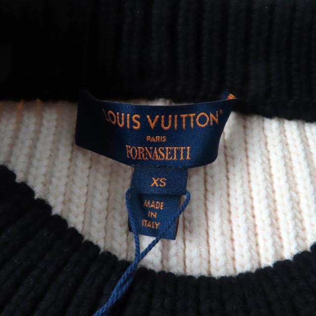 未使用品★LOUIS VUITTON ルイヴィトン 21AW カシミヤ混 フォルナセッティ ボウジャカード スリーブレス ニットベスト XS ハンガー付_6