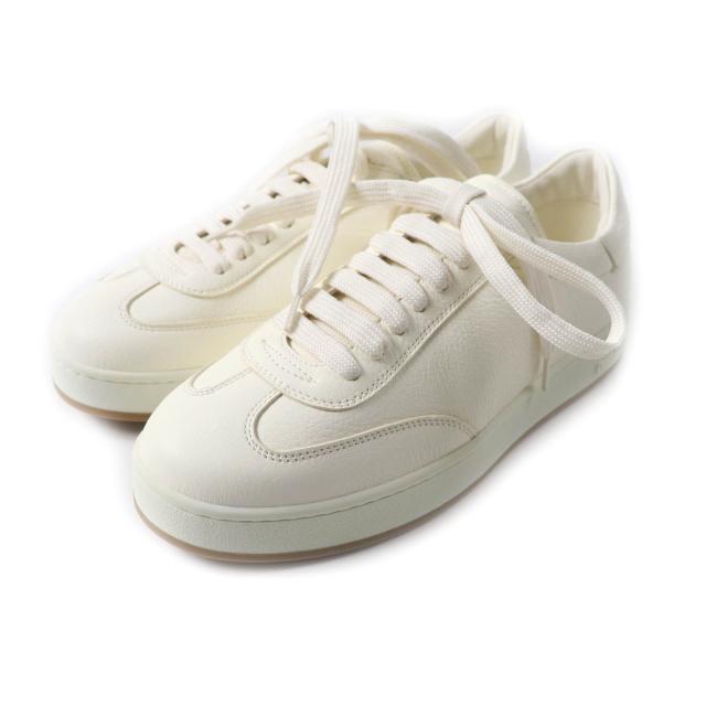 未使用品★CHURCH’S チャーチ  LAURELLE ディアスキン レースアップ スニーカー アイボリー 38 保存袋付き 伊製 レディース 定価134200円