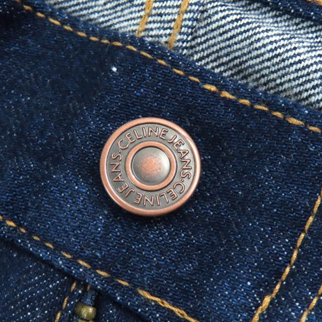 極美品△CELINE セリーヌ 2N48A224Z フランソワーズジーンズ コットン100％ ローウォッシュ デニムパンツ インディゴブルー 27 正規品_6