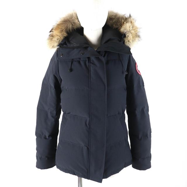 美品△  カナダグース 2604JL PORTLAND PARKA ポートランドパーカー ロゴワッペン ファー付き パファージャケット S 正規品