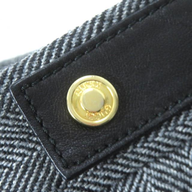未使用品△GUCCI グッチ ヴィンテージ 2000年製 ウール100% トムフォード期 レザーベルト付 ヘリンボーン柄 スラックス パンツ 40 伊製_6