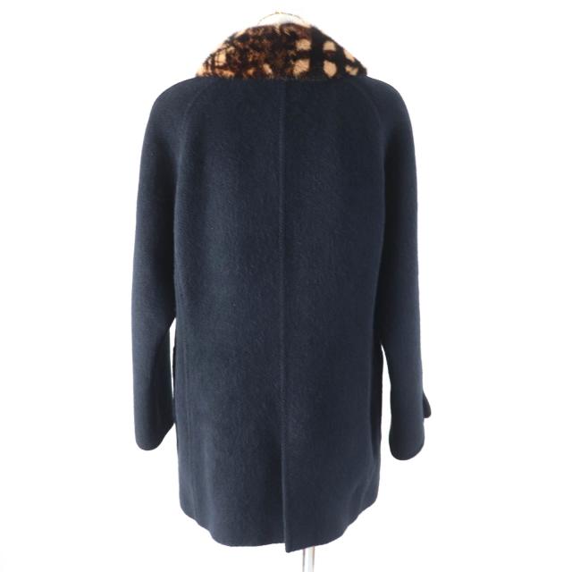 美品☆LEONARD FASHION レオナール ファッション 0368392 襟ミンク