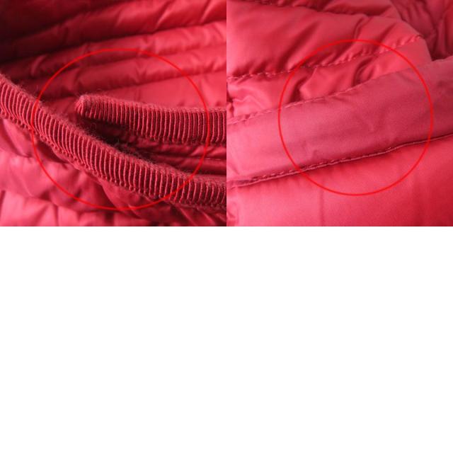 美品☆MONCLER モンクレール AXINITE ロゴワッペン付 ZIP UP ライト ダウンジャケット レッド 1 レディース_9