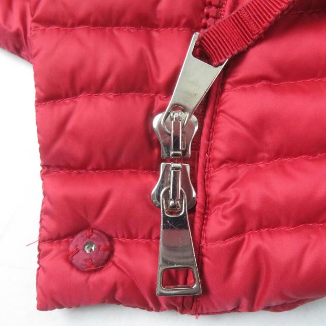 美品☆MONCLER モンクレール AXINITE ロゴワッペン付 ZIP UP ライト ダウンジャケット レッド 1 レディース_6