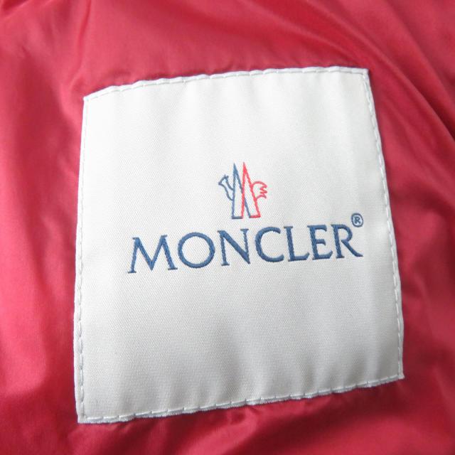 美品☆MONCLER モンクレール AXINITE ロゴワッペン付 ZIP UP ライト ダウンジャケット レッド 1 レディース_7