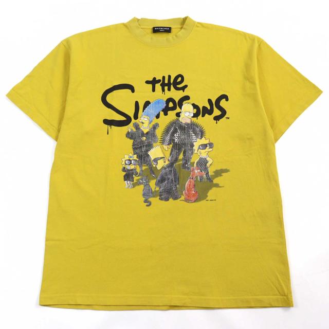 美品○BALENCIAGA The Simpsons バレンシアガ ザ・シンプソンズ 22SS 676589 クルーネック オーバーサイズ 半袖Ｔシャツ L 正規品 メンズ