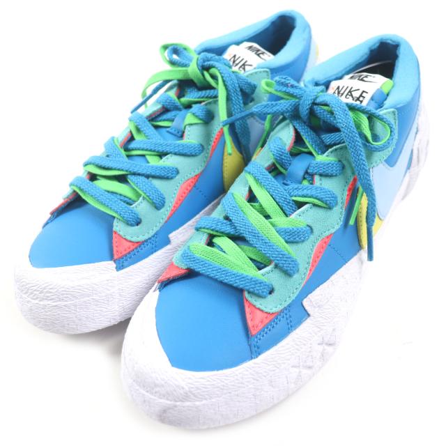 未使用品▼NIKE KAWS SACAI ナイキ カウズ サカイ DM7901-400 BLAZER LOW NEPTUNE BLUE スウェード レザー スニーカー 27 箱付き メンズ