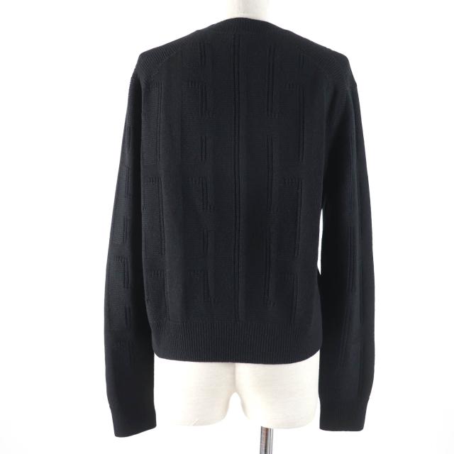 美品☆HERMES エルメス 20AW ウール100％ Hモチーフ 長袖 ニット トップス ブラック 38 イタリア製 正規品 レディース_2