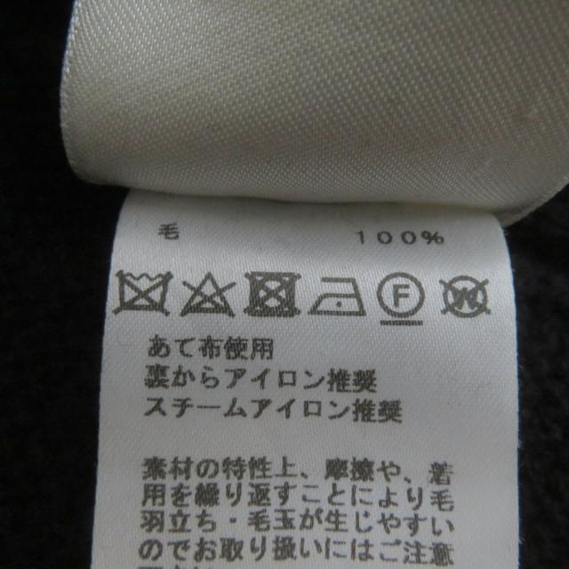 美品☆HERMES エルメス 20AW ウール100％ Hモチーフ 長袖 ニット トップス ブラック 38 イタリア製 正規品 レディース_6