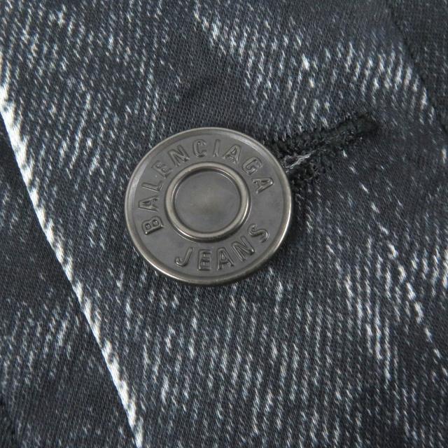 極美品□BALENCIAGA バレンシアガ 20SS 621580 デニム転写プリント ストレッチジャケット ブルゾン ブラック L イタリア製 正規品 メンズ_4