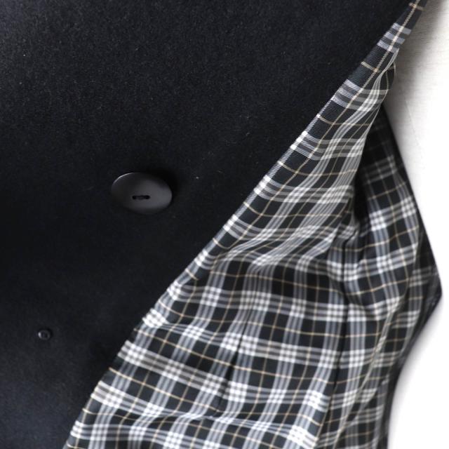 Burberry Blue label 裏地チェック アンゴラ混 コート バーバリー