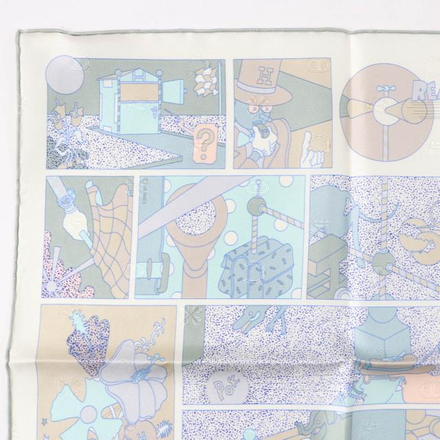 未使用品☆HERMES エルメス 25SS ガヴロッシュ レディー・ゴー シルク ヴェール・アマンド ホワイト ベージュ スカーフ 仏製 レディース 未使用品☆HERMES エルメス 25SS ガヴロッシュ レディー・ゴー シルク