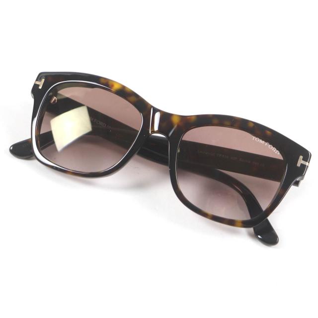 極美品□TOM FORD トムフォード TF614 グラデーションレンズ サングラス ブラウン マーブル  52□19-140 箱・ケース付き イタリア製