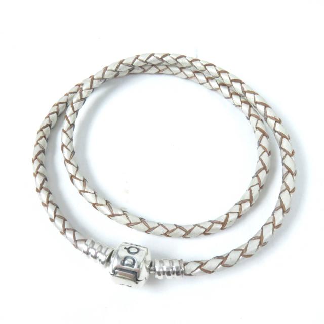 美品☆Pandora Disney パンドラ ディズニー チャーム4個 レザーダブルブレスレット リング2個・バングル2個セット SV925 レディース_2