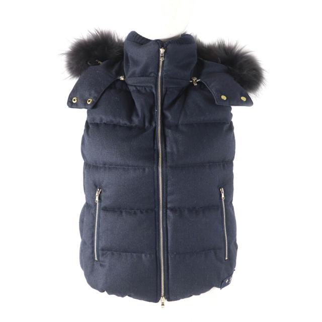 TATRAS ファー付きダウンベスト 黒