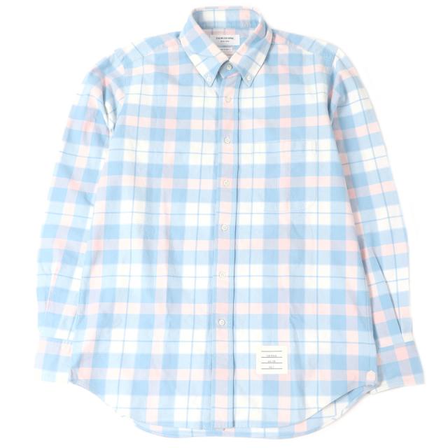 シナコバ 長袖シャツ チェック ブルー美品❣️ SINA COVA #anc