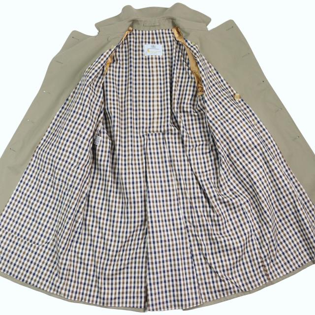 良品△Aquascutum アクアスキュータム コットン 裏地チェック柄