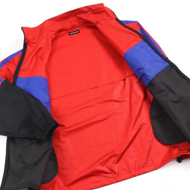美品○BALENCIAGA バレンシアガ 534317 ロゴプリント オーバーサイズ ジップアップ ポプリンジャケット トラックジャケット 52　正規品_2