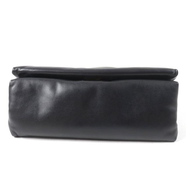 美品☆MARNI マルニ 2021年製 BMMP0130U1 PRISMA パファー 2WAY レザー ハンド・ショルダーバッグ ブラック 保存袋付 伊製 レディース_3