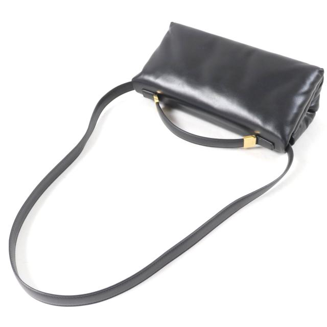 美品☆MARNI マルニ 2021年製 BMMP0130U1 PRISMA パファー 2WAY レザー ハンド・ショルダーバッグ ブラック 保存袋付 伊製 レディース_4