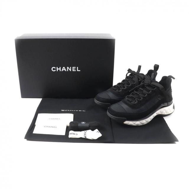 極美 シャネル CHANEL G35617 ココマーク スニーカー 37