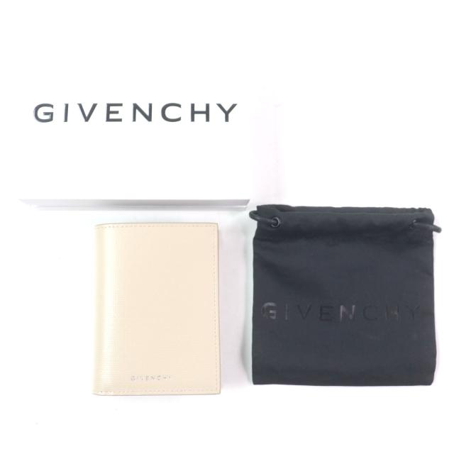 未使用品▼GIVENCHY ジバンシィ BK608MK1T4 クラシック 4G カードボルダー ロゴ入り レザーウォレット 二つ折り財布 箱・保存袋付 メンズ 未使用品▽GIVENCHY ジバンシィ BK608MK1T4 クラシック 4G カード