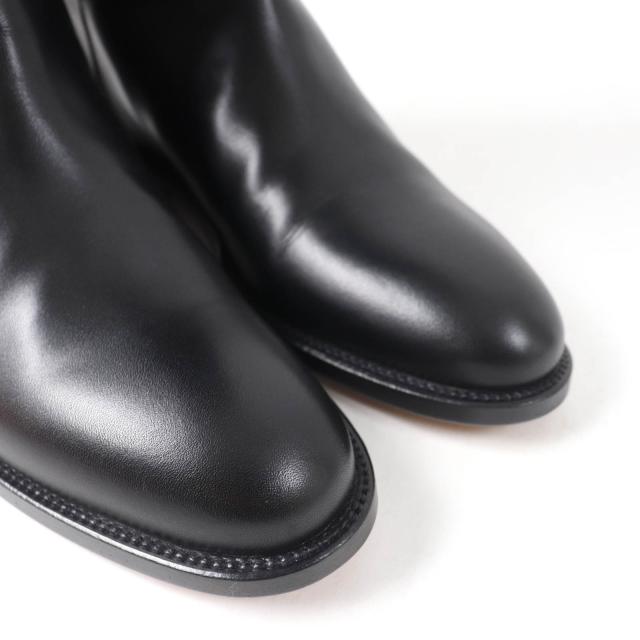 未使用品☆HERMES エルメス シルバー金具 ケリーバックル レザー ジャンピング ロングブーツ ブラック 37 箱・保存袋付 伊製 レディース_7