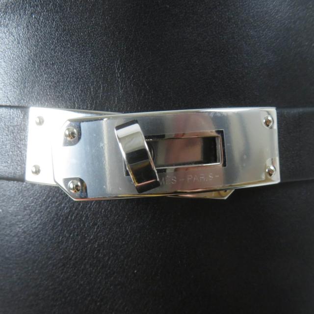 未使用品☆HERMES エルメス シルバー金具 ケリーバックル レザー ジャンピング ロングブーツ ブラック 37 箱・保存袋付 伊製 レディース_8