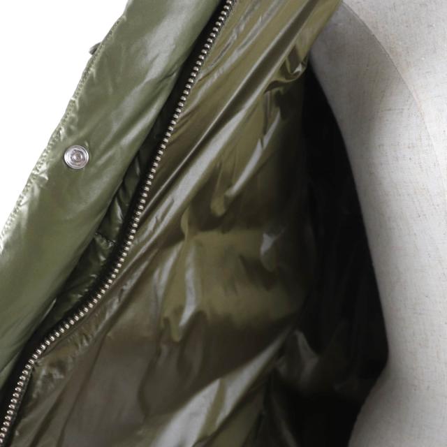 美品☆WOOLRICH ウールリッチ WWCPS2786 ALIQUIPPA PUFFY JACKET アルキッパパフィー ダウンジャケット カーキ S 正規品 レディース_4