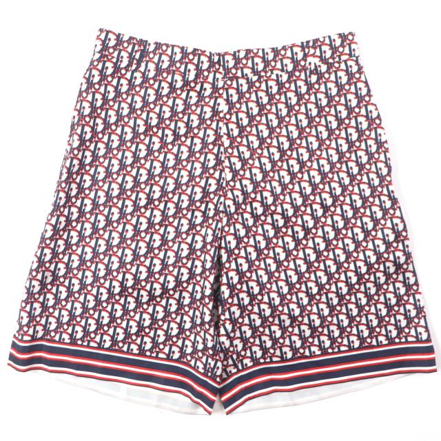 極美品▼DIOR ディオール オム 20SS 013C121A4751 シルク100% オブリークピクセル バミューダパンツ ショートパンツ 48 正規品 メンズ