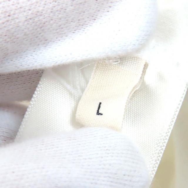 美品△CELINE セリーヌ 2X314916G コットン100％ ロゴプリント クルーネック 半袖Ｔシャツ ホワイト ブラック L 正規品 レディース_5