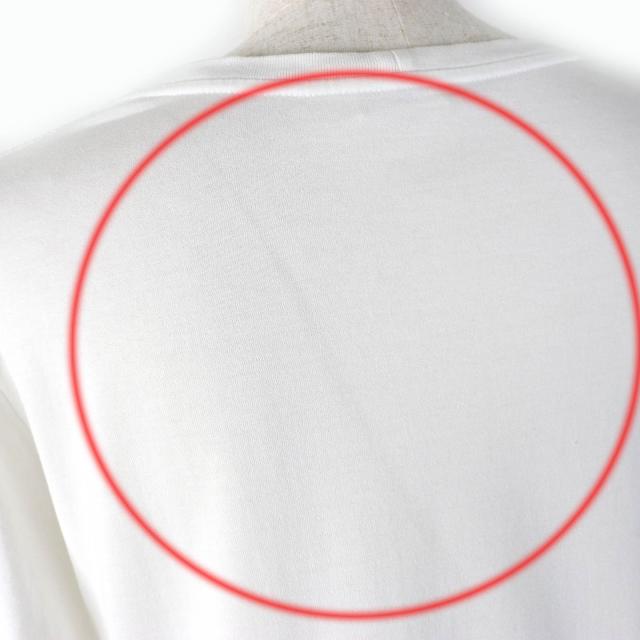 美品△CELINE セリーヌ 2X314916G コットン100％ ロゴプリント クルーネック 半袖Ｔシャツ ホワイト ブラック L 正規品 レディース_8