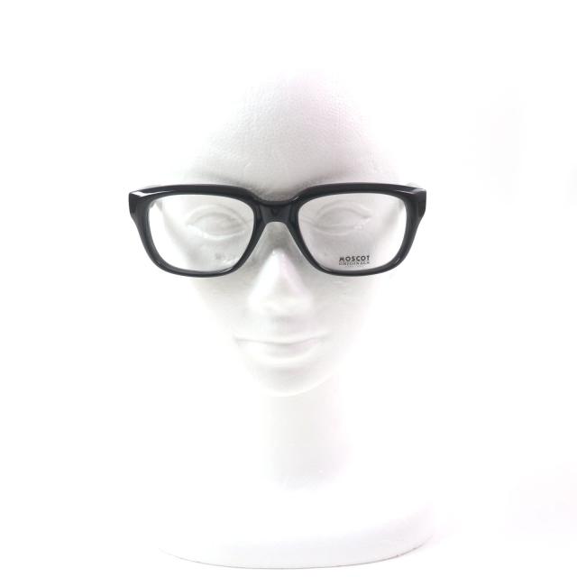 未使用品▼MOSCOT モスコット ZINDIK ウェリントン メガネ 眼鏡 アイウェア ブラック 54□20-151 デモレンズ メンズ