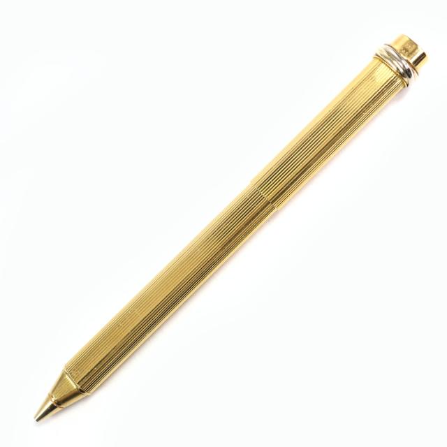 良品△Cartier カルティエ ヴィンテージ トリニティ キャップ式 ボールペン ゴールド フランス製 メンズ