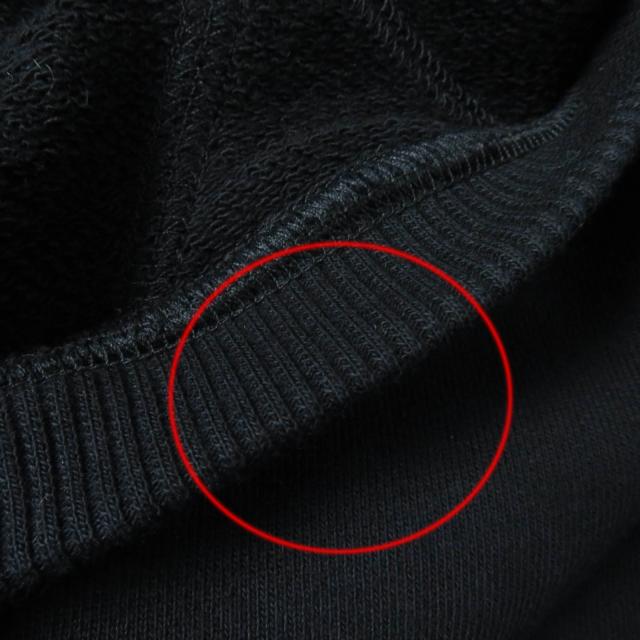 美品☆CELINE セリーヌ 24SS 2Y70F6700Q クラック加工 コットンフリース オーバーサイズ フーディ パーカー S 正規品_8