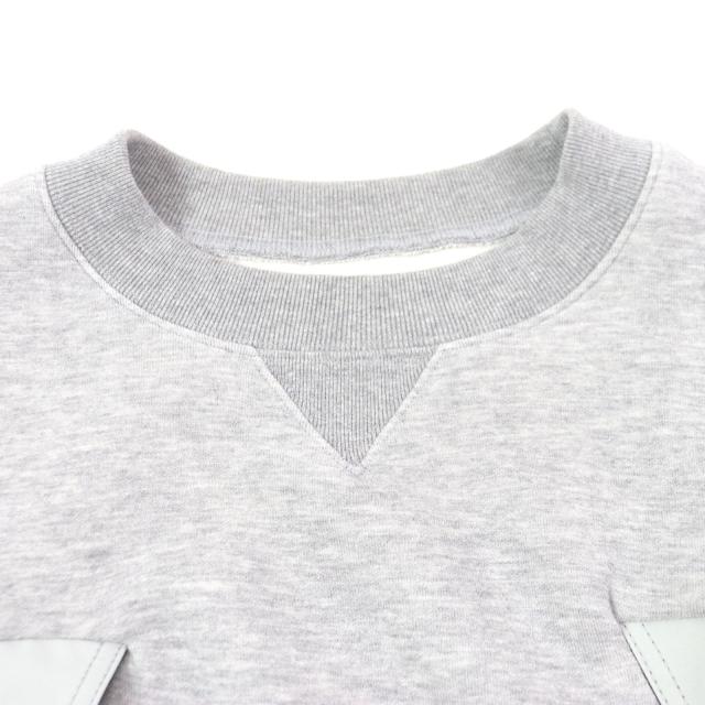極美品▼Sacai サカイ 22SS 22-02731M Sponge Sweat Pullover クルーネック スウェット プルオーバー グレー 4 日本製 正規品 メンズ_1