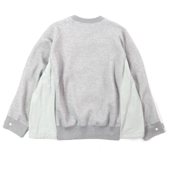 極美品▼Sacai サカイ 22SS 22-02731M Sponge Sweat Pullover クルーネック スウェット プルオーバー グレー 4 日本製 正規品 メンズ_2
