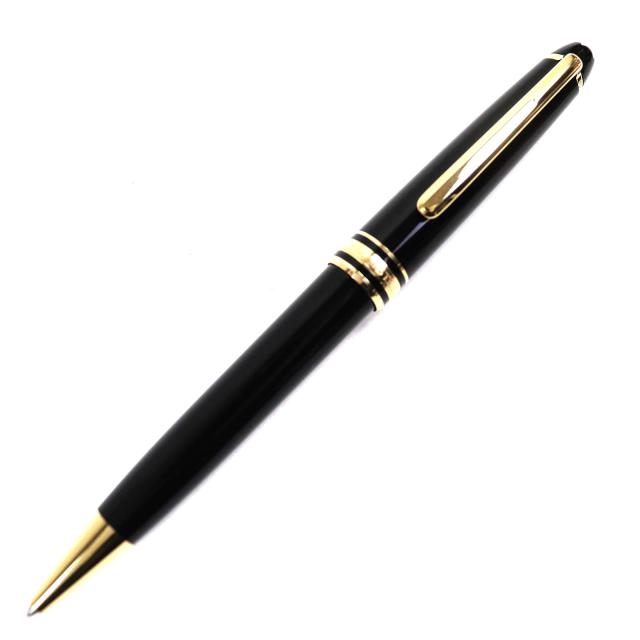 良品△MONTBLANC モンブラン マイスターシュテュック クラシック ホワイトスター ツイスト式 ボールペン ブラック ゴールド 西ドイツ製