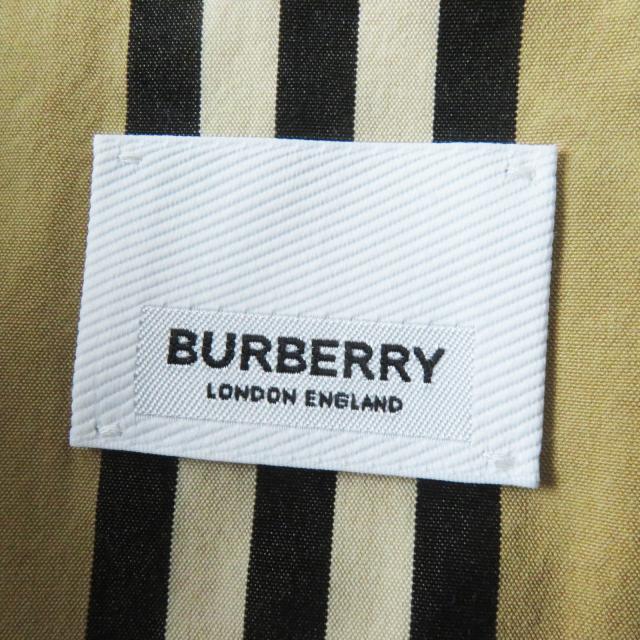 美品◎BURBERRY バーバリー 8011359 コットン アイコンストライプ 長袖シャツ ベージュ 36 正規品 レディース