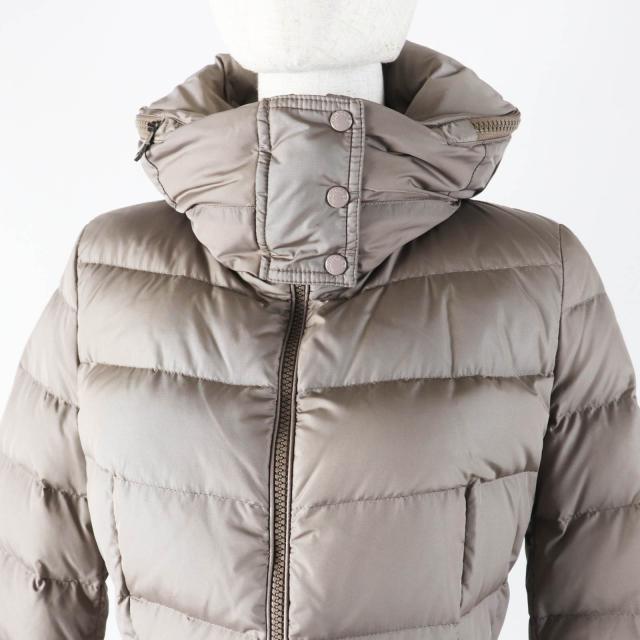 美品◎MONCLER モンクレール FLAMMETTE フラメッテ 美シルエット ワッペン・フード付 ロング ダウンコート ベージュ 00 正規品 レディース_1