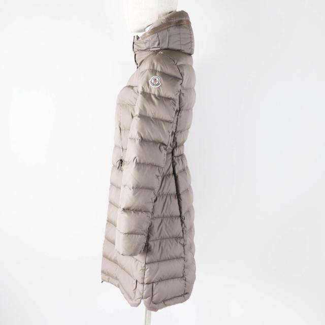 美品◎MONCLER モンクレール FLAMMETTE フラメッテ 美シルエット ワッペン・フード付 ロング ダウンコート ベージュ 00 正規品 レディース_2
