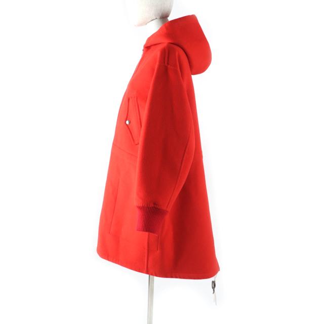 極美品★ルイヴィトン 22SS シルク混 リバーシブル ジャイアントモノグラム レザー使い フーデッド コート 38 ハンガー・ガーメント付_5