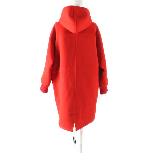 極美品★ルイヴィトン 22SS シルク混 リバーシブル ジャイアントモノグラム レザー使い フーデッド コート 38 ハンガー・ガーメント付_6