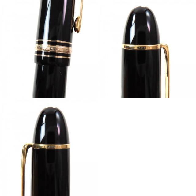極美品▼MONTBLANC モンブラン マイスターシュテュック ペン先18K Bニブ ホワイトスター 万年筆 ブラック ゴールド ドイツ製 メンズ_9