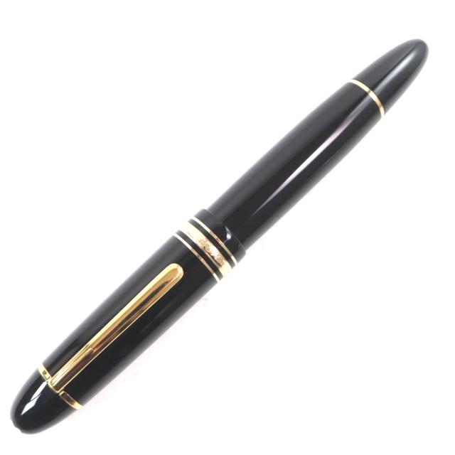 極美品▼MONTBLANC モンブラン マイスターシュテュック ペン先18K Bニブ ホワイトスター 万年筆 ブラック ゴールド ドイツ製 メンズ_1