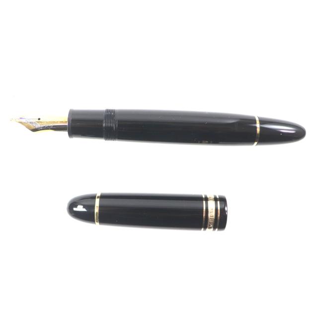 極美品▼MONTBLANC モンブラン マイスターシュテュック ペン先18K Bニブ ホワイトスター 万年筆 ブラック ゴールド ドイツ製 メンズ_2