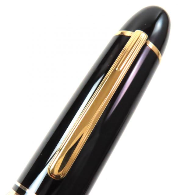 極美品▼MONTBLANC モンブラン マイスターシュテュック ペン先18K Bニブ ホワイトスター 万年筆 ブラック ゴールド ドイツ製 メンズ_6
