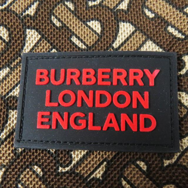 美品◎BURBERRY バーバリー 8018544 TBモノグラム ラバーロゴワッペン付き 半袖ポロシャツ ブラウン XXS 正規品 レディース_4