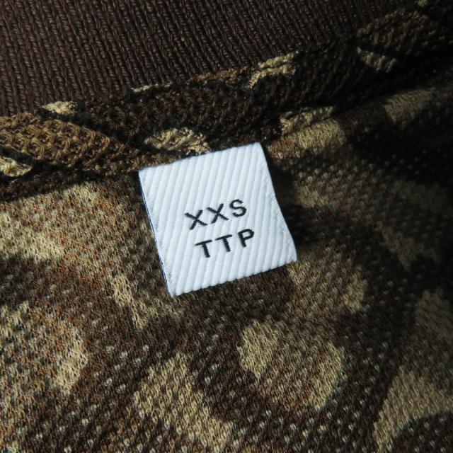 美品◎BURBERRY バーバリー 8018544 TBモノグラム ラバーロゴワッペン付き 半袖ポロシャツ ブラウン XXS 正規品 レディース_7